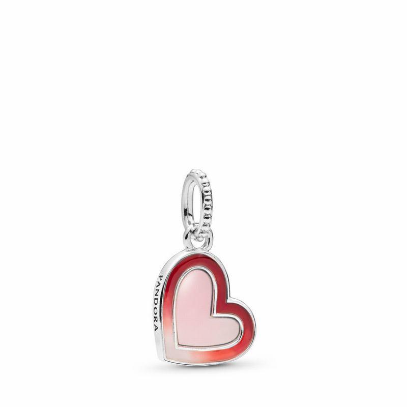 Pandora Asymmetric Heart Of Love Charm Ireland - Sterling Silver/Mixed Enamel - 753984VMI